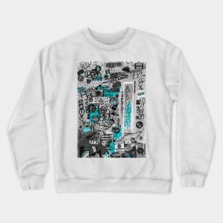 Tag Style Graffiti Sticker NYC Crewneck Sweatshirt